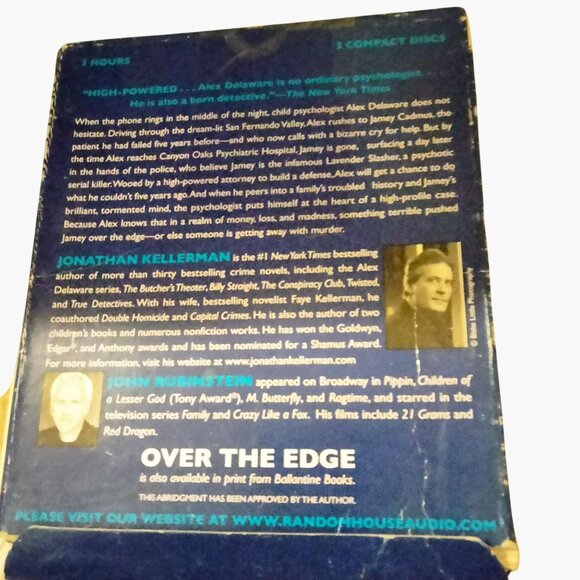 Jonathan Kellerman Over The Edge Audiobook 3 CD Random House John Rubinstein - Picture 6 of 6